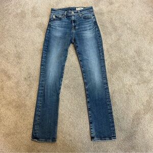 AG Adriano Goldschmied Mari mid-high rise slim straight blue Wash jeans Sz 24